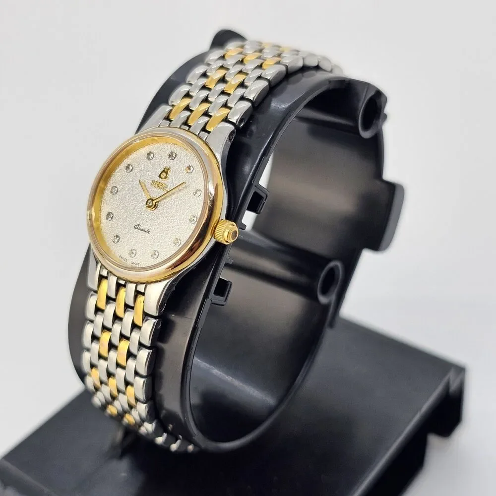 Ernest Borel Women's Watch 21MM Gray Dial Gray Gold Tone Bracelet 6
